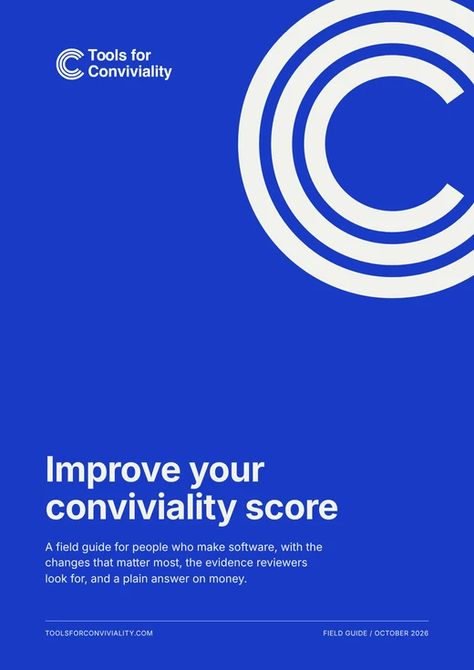 Cover of the field guide Improve your conviviality score